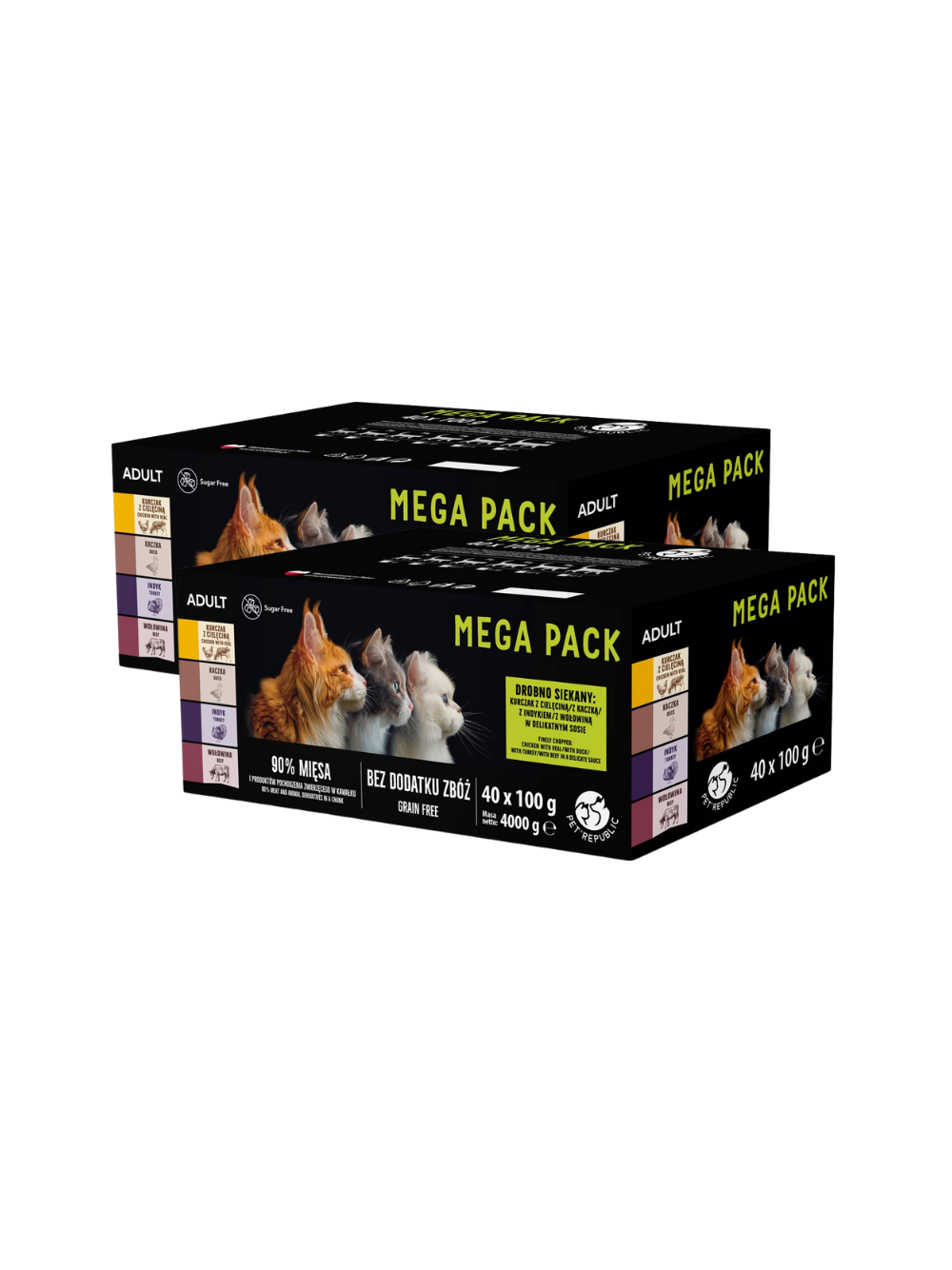 PetRepublic karma mokra dla kota kawałki w delikatnym sosie 80x100g