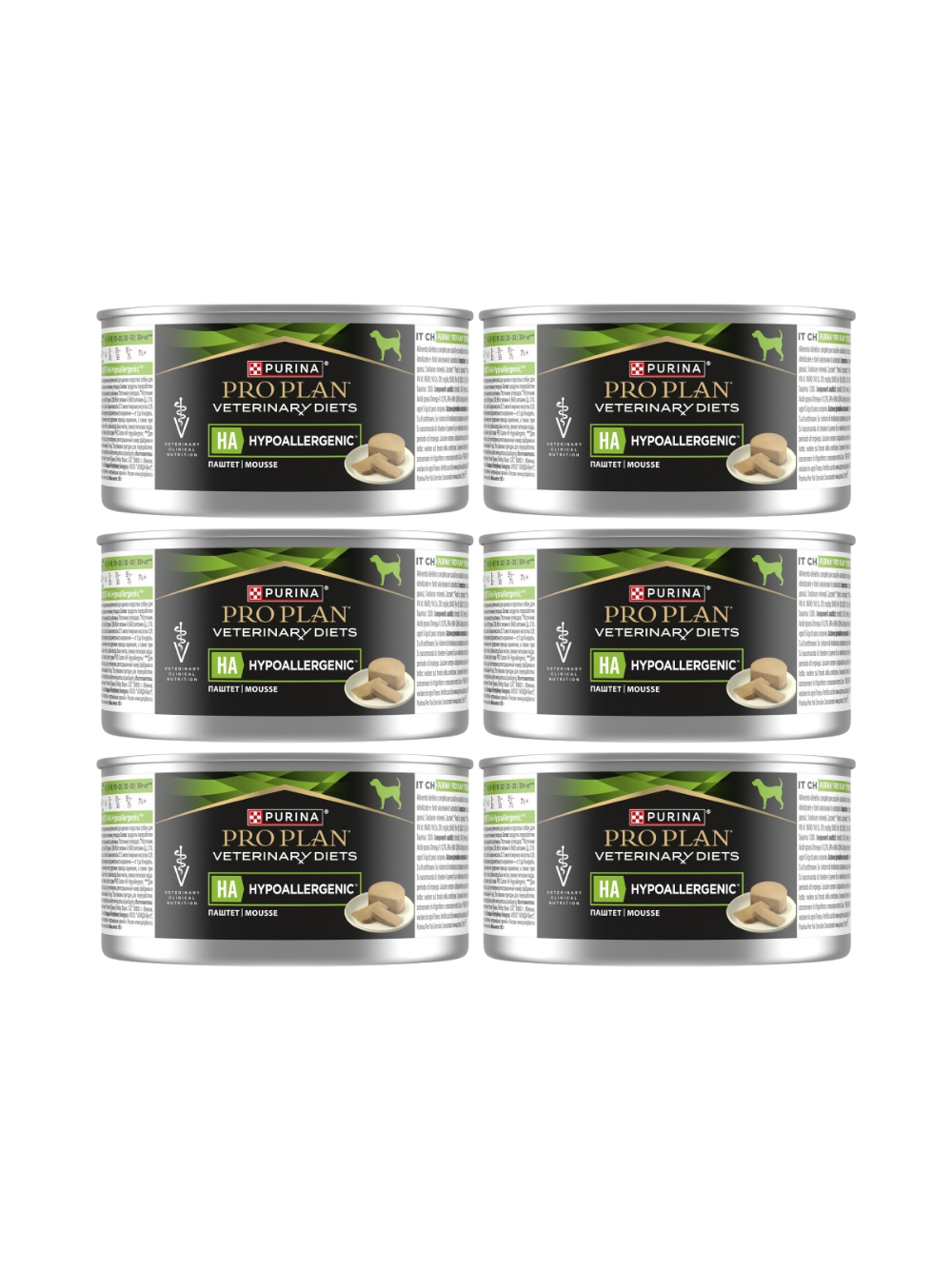 PRO PLAN Veterinary Diets HA Hypoallergenic Karma mokra dla psa mus 6x195g