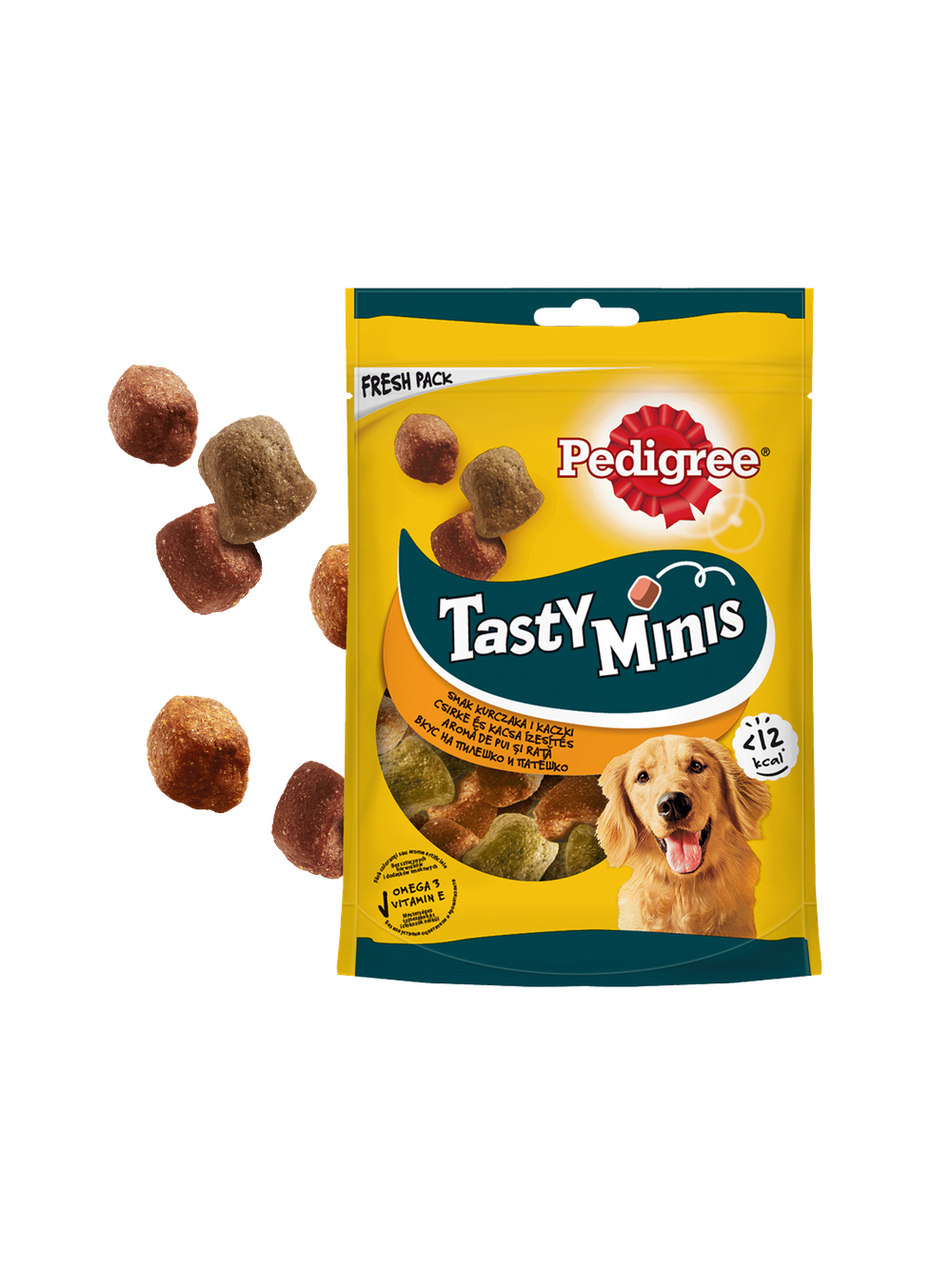 PEDIGREE Tasty Minis 130g - przysmak dla dorosłych psów, o smaku kurczaka i kaczki