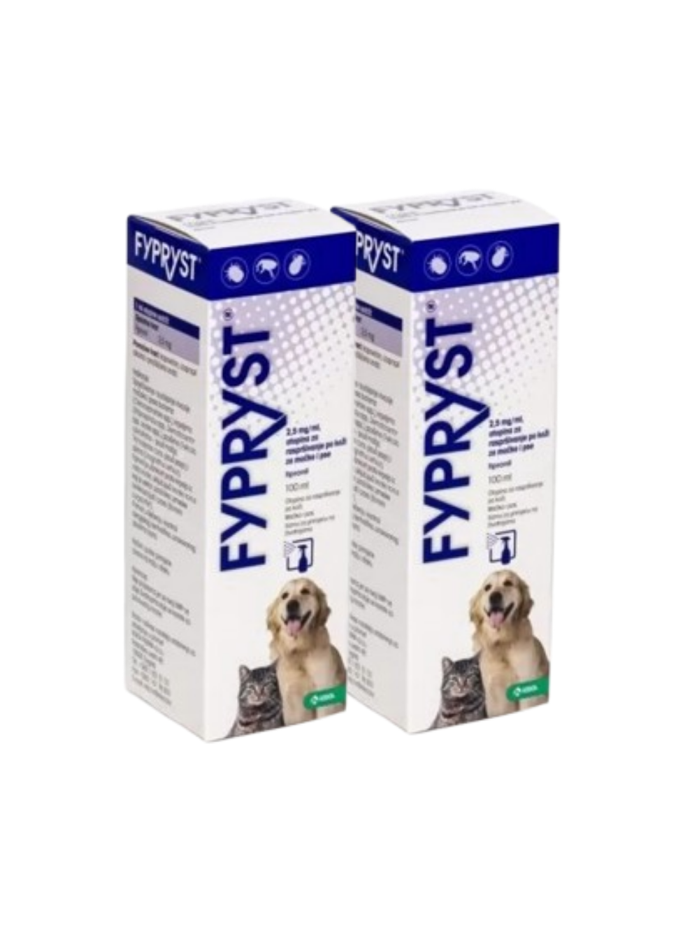 KRKA Fypryst Spray dla psa i kota 2x100ml