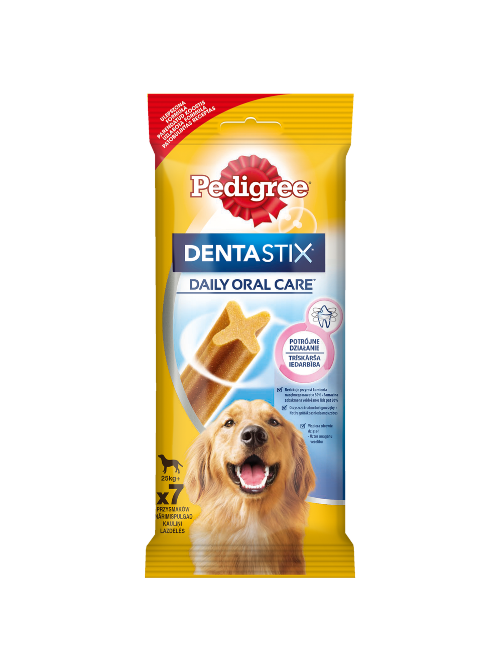 PEDIGREE DentaStix (duże rasy) przysmak dentystyczny dla psów 7 szt. - 270g