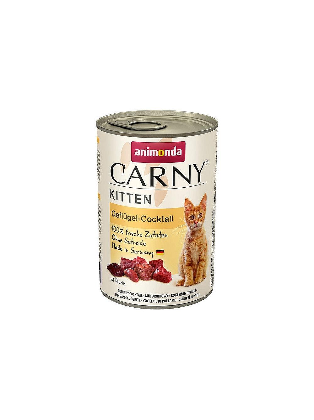 ANIMONDA Cat Carny Kitten smak: koktajl drobiowy 12x400g