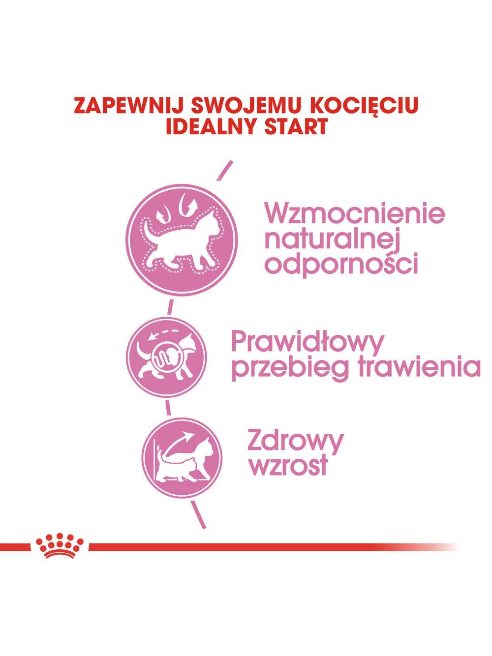 ROYAL CANIN  Kitten 10kg karma sucha dla kociąt od 4 do 12 miesiąca życia  + niespodzianka dla kota GRATIS!