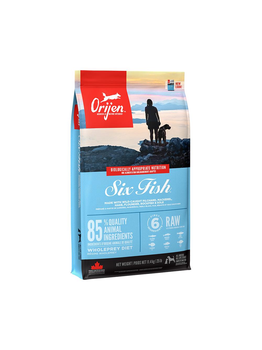 ORIJEN Six Fish Dog 11,4kg + niespodzianka dla psa GRATIS!