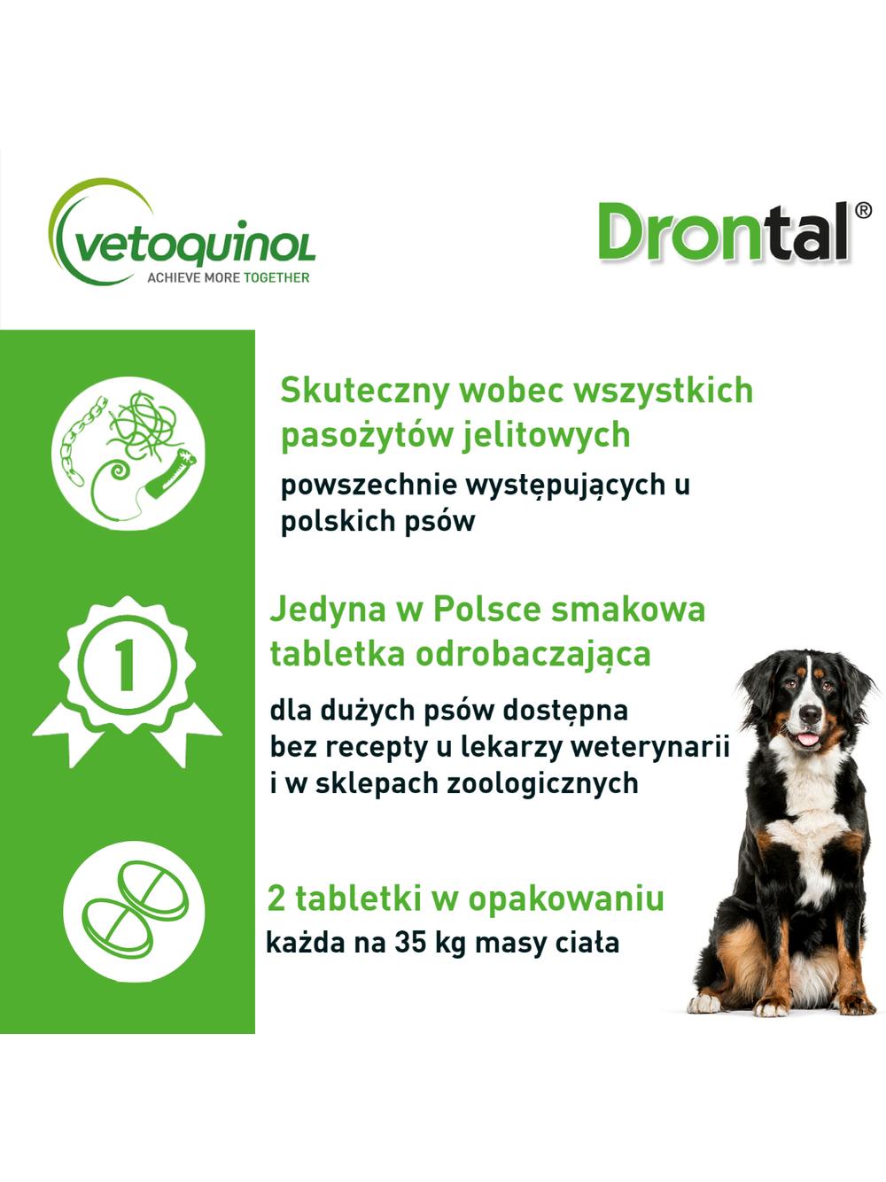 VETOQUINOL Drontal Plus Flavour 35kg Tabletki Dla Psów 2tabl.