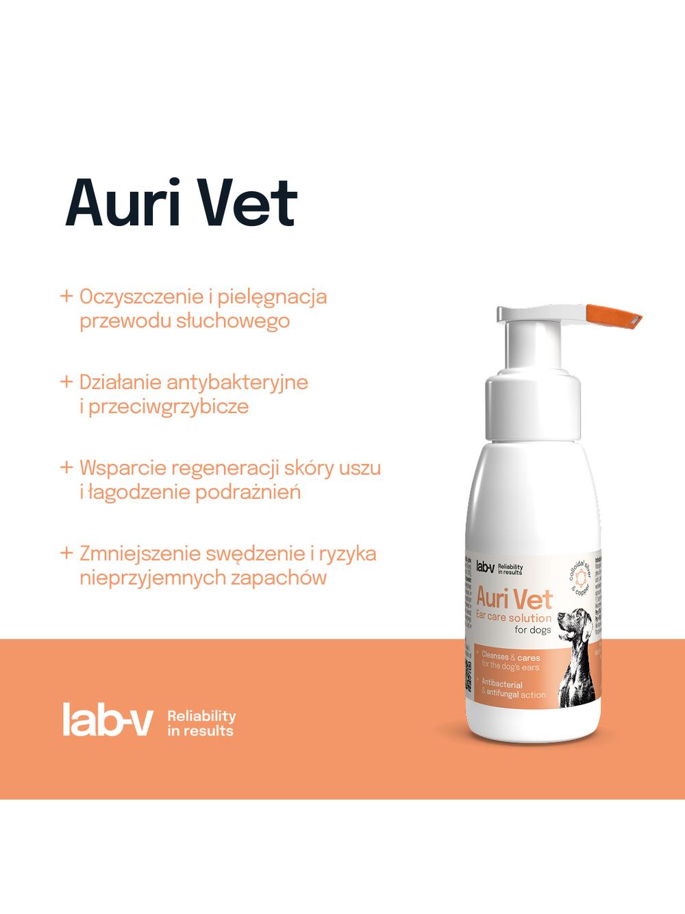 Lab-v Auri Vet - preparat do pielęgnacji uszu dla psów 75 ml