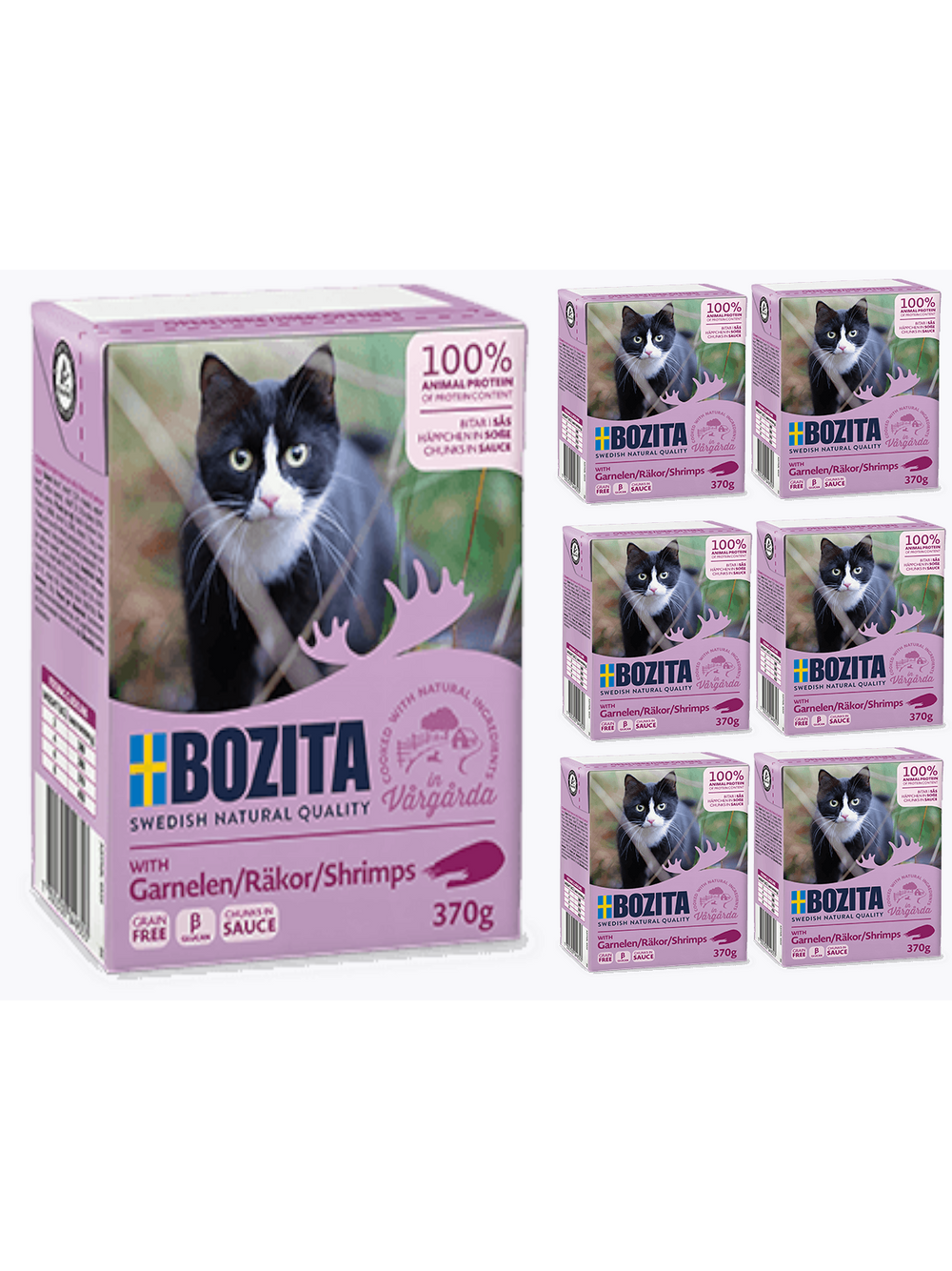 BOZITA Cat Krewetki W Sosie 6 x 370g