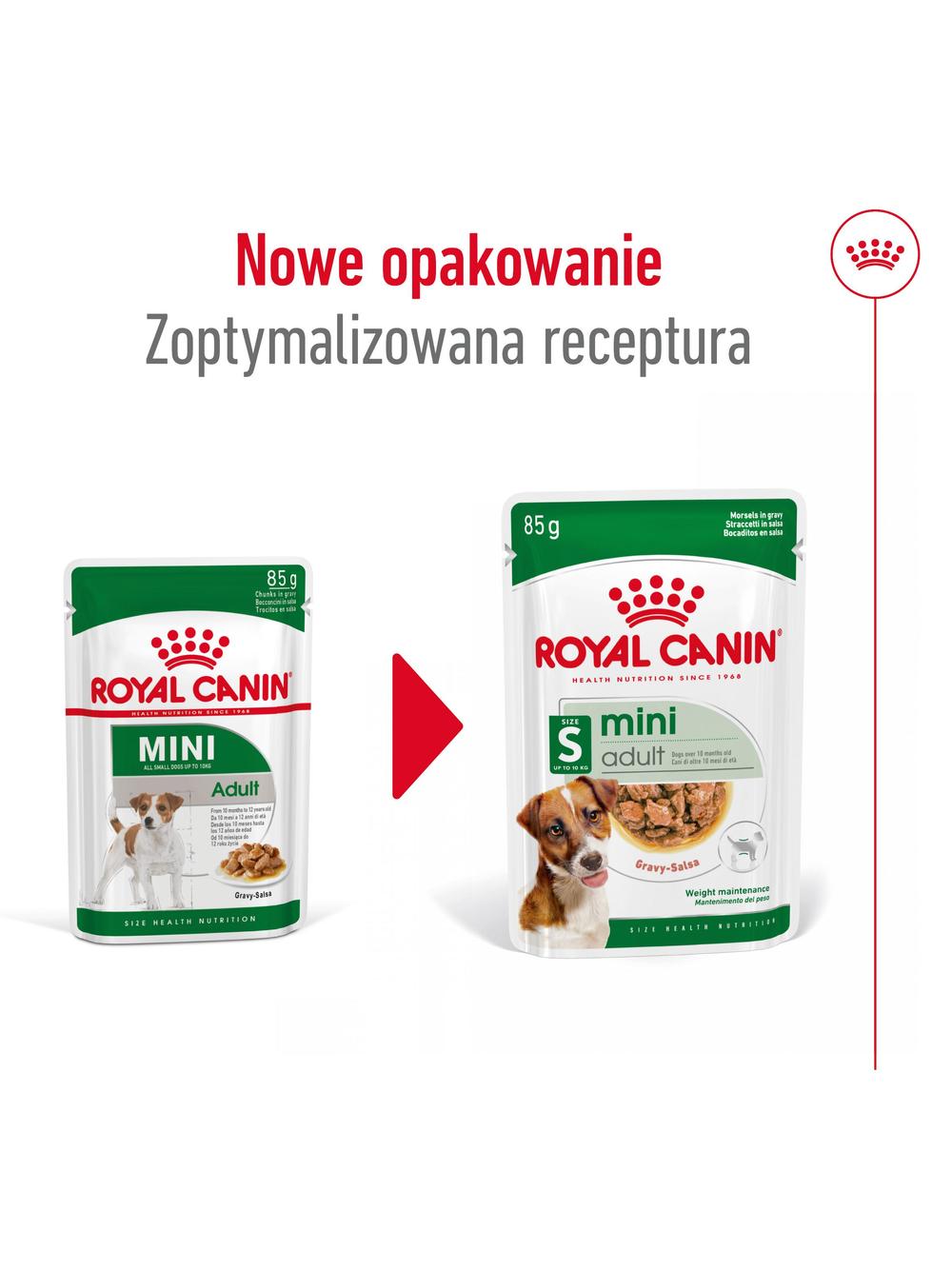 ROYAL CANIN Mini Adult 12x85g karma mokra w sosie dla psów dorosłych, ras małych