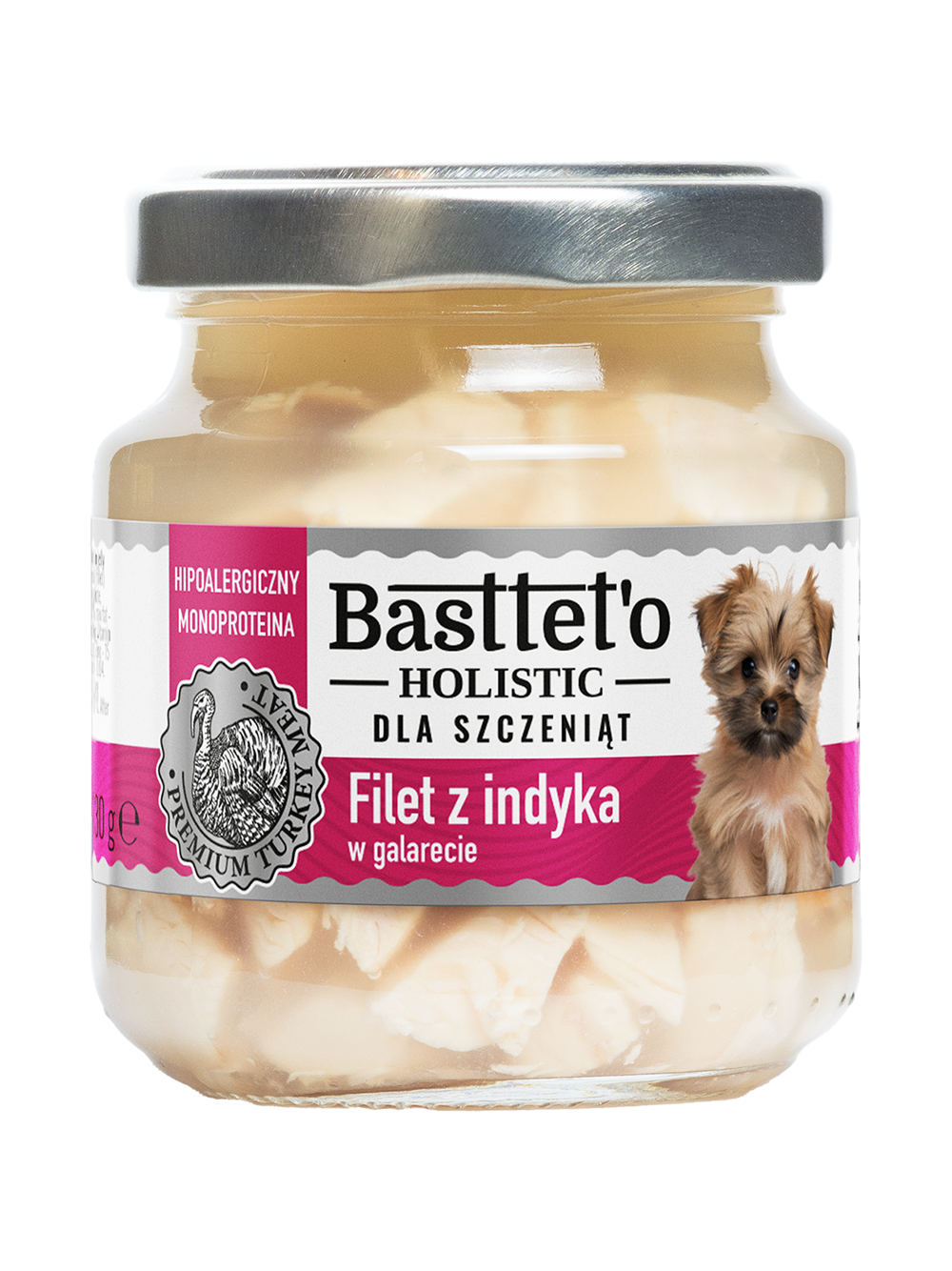 Basttet'o Holistic filet z indyka w galarecie dla szczeniąt 130g