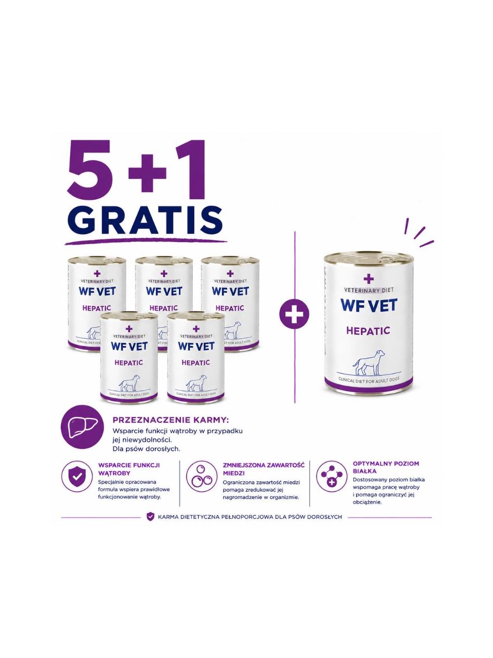 WF VET Hepatic dog 6x400g