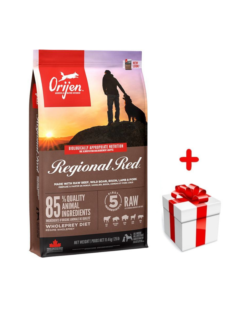 ORIJEN Regional Red Dog 11,4kg + niespodzianka dla psa GRATIS!