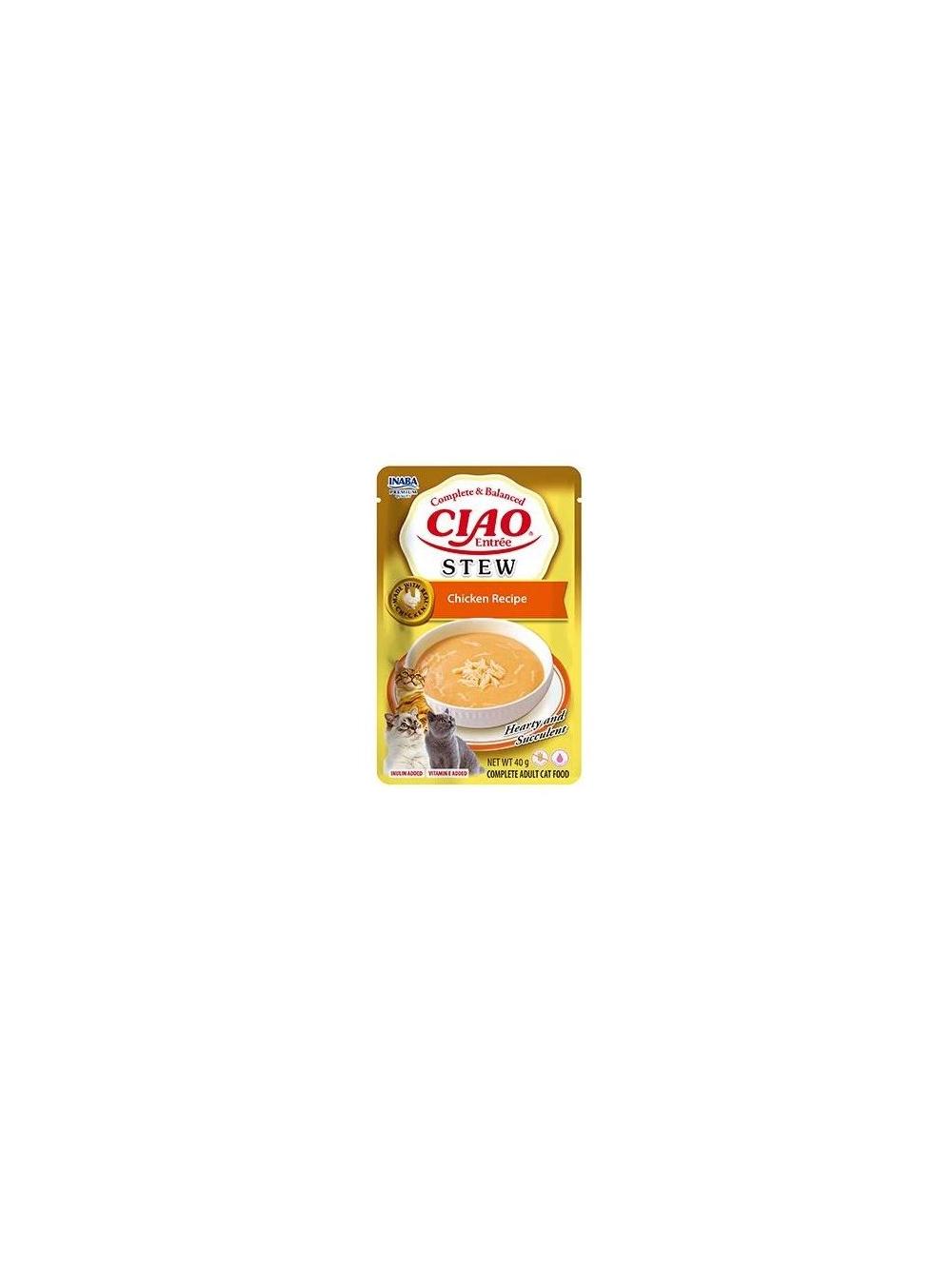 INABA  Cat Ciao Entrée Stew - kremowa potrawka dla kota o smaku kurczaka 40g