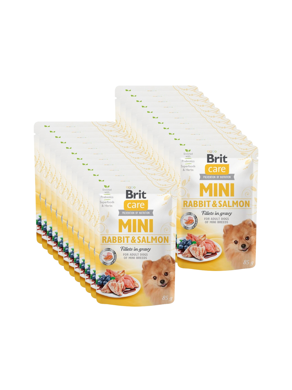 Brit Care Mini Rabbit & Salmon fillets in gravy 24x85g