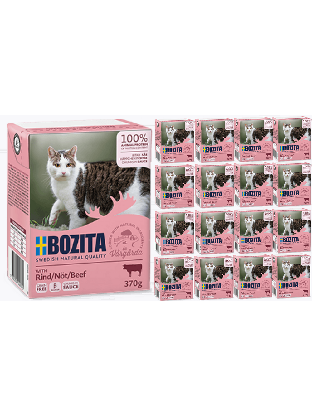 BOZITA Cat Wołowina W Sosie 16 x 370g