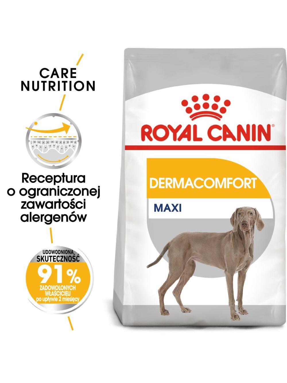 ROYAL CANIN CCN Maxi Dermacomfort 11,7kg karma sucha dla psów dorosłych, ras dużych, o wrażliwej skórze, skłonnej do podrażnień /Opakowanie uszkodzone (6102) !!!