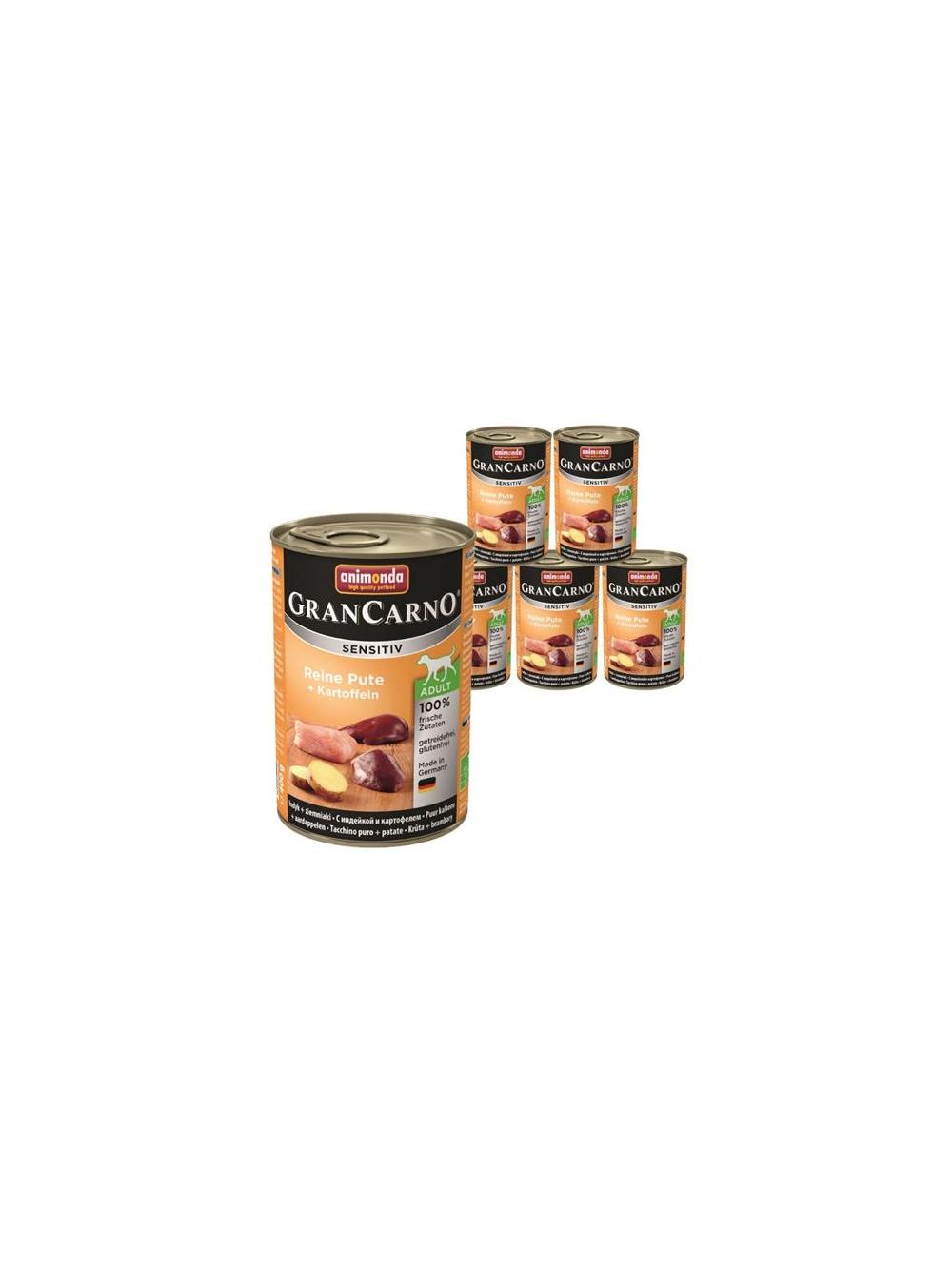 ANIMONDA GranCarno Sensitiv  Adult Dog smak: Indyk + ziemniaki 6x400g