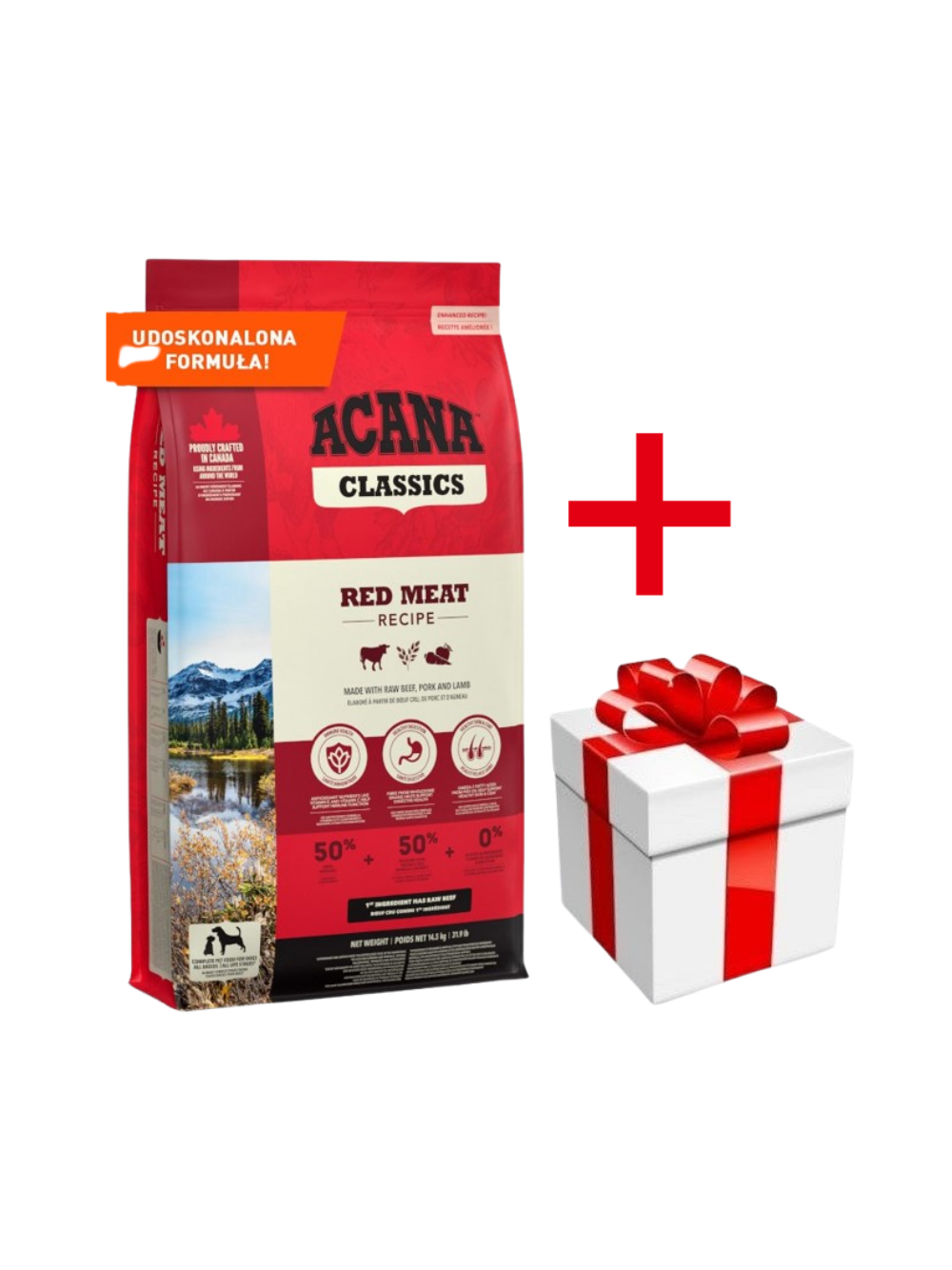 ACANA Red Meat Dog 14,5kg+ niespodzianka dla psa GRATIS!
