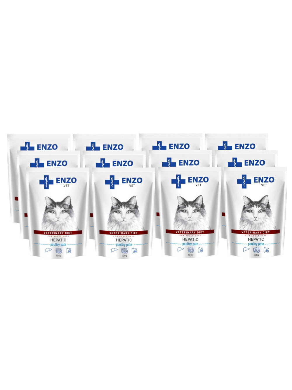 ENZO VET Hepatic drób-pasztet dla kotów 12x100g