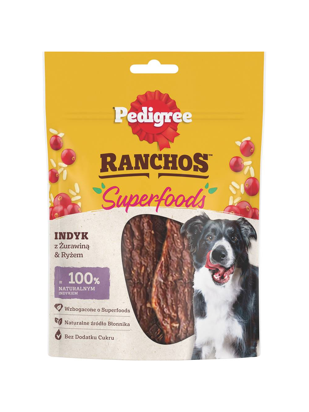 PEDIGREE® Ranchos™ Superfoods z indykiem 70g