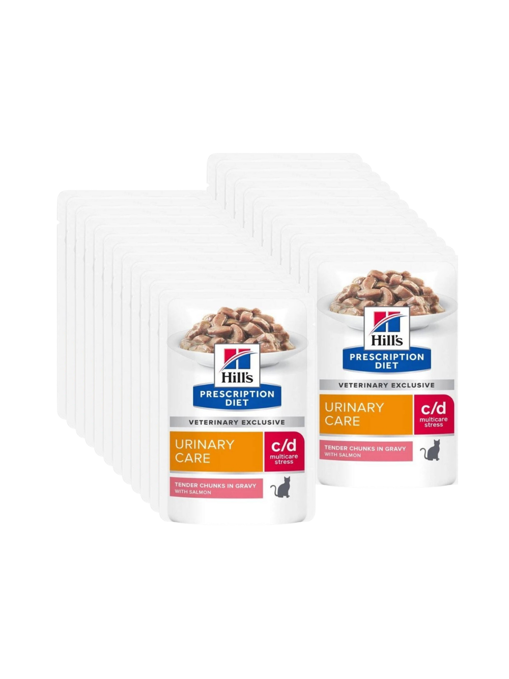 HILL'S PD Prescription Diet Feline c/d Urinary Stress Łosoś 24x85g saszetka