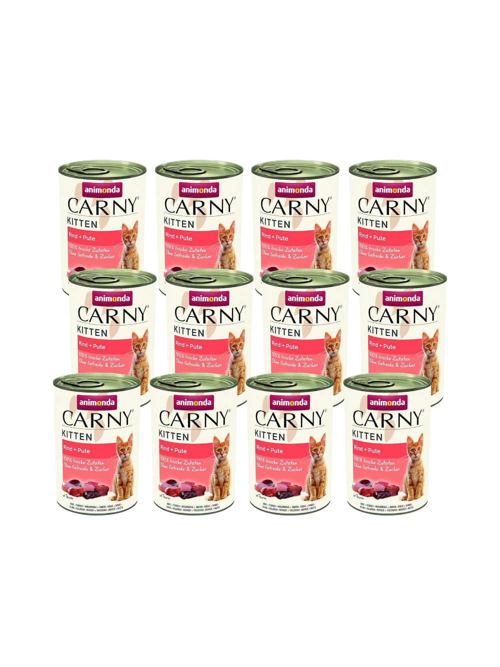 ANIMONDA Cat Carny Kitten smak: wołowina, indyk 12x400g