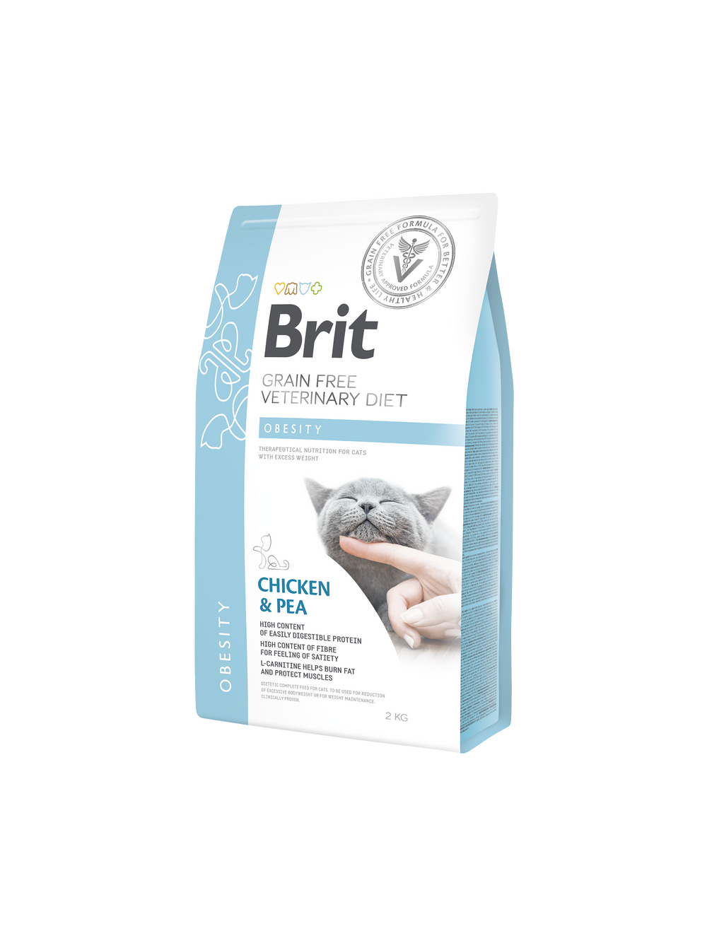 Brit gf veterinary diets cat Obesity 2kg