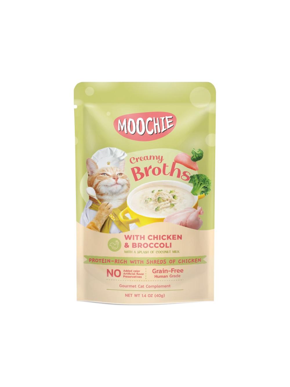 MOOCHIE Creamy Broths With Chicken & Broccoli Grain-Free 40g