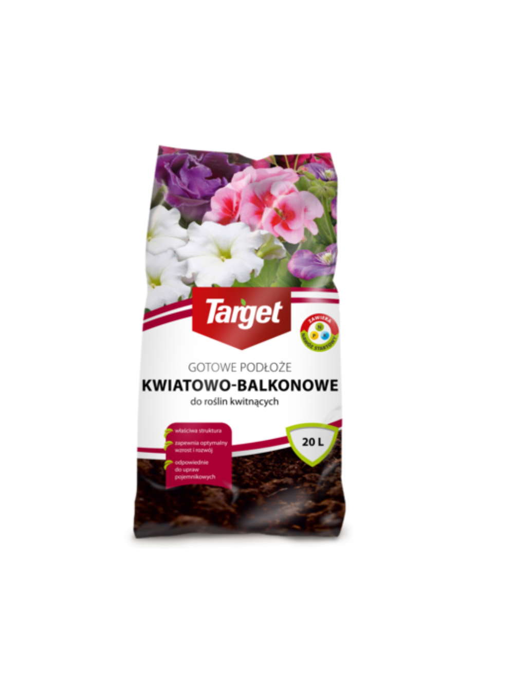 Gotowe podłoże kwiatowo-balkonowe 20 L