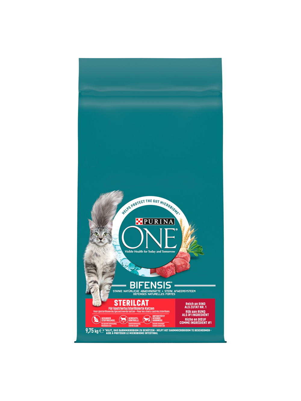 Purina One Sterilcat Bogata w Wołowinę i Pszenicę 9,75kg