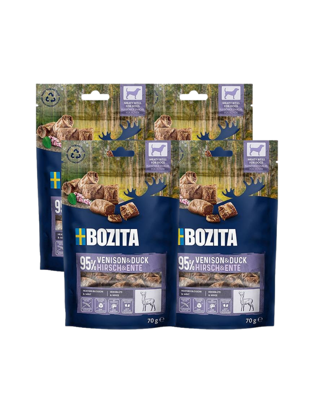 BOZITA Meaty Bites kaczka z dziczyzną przysmak pies 4x70g