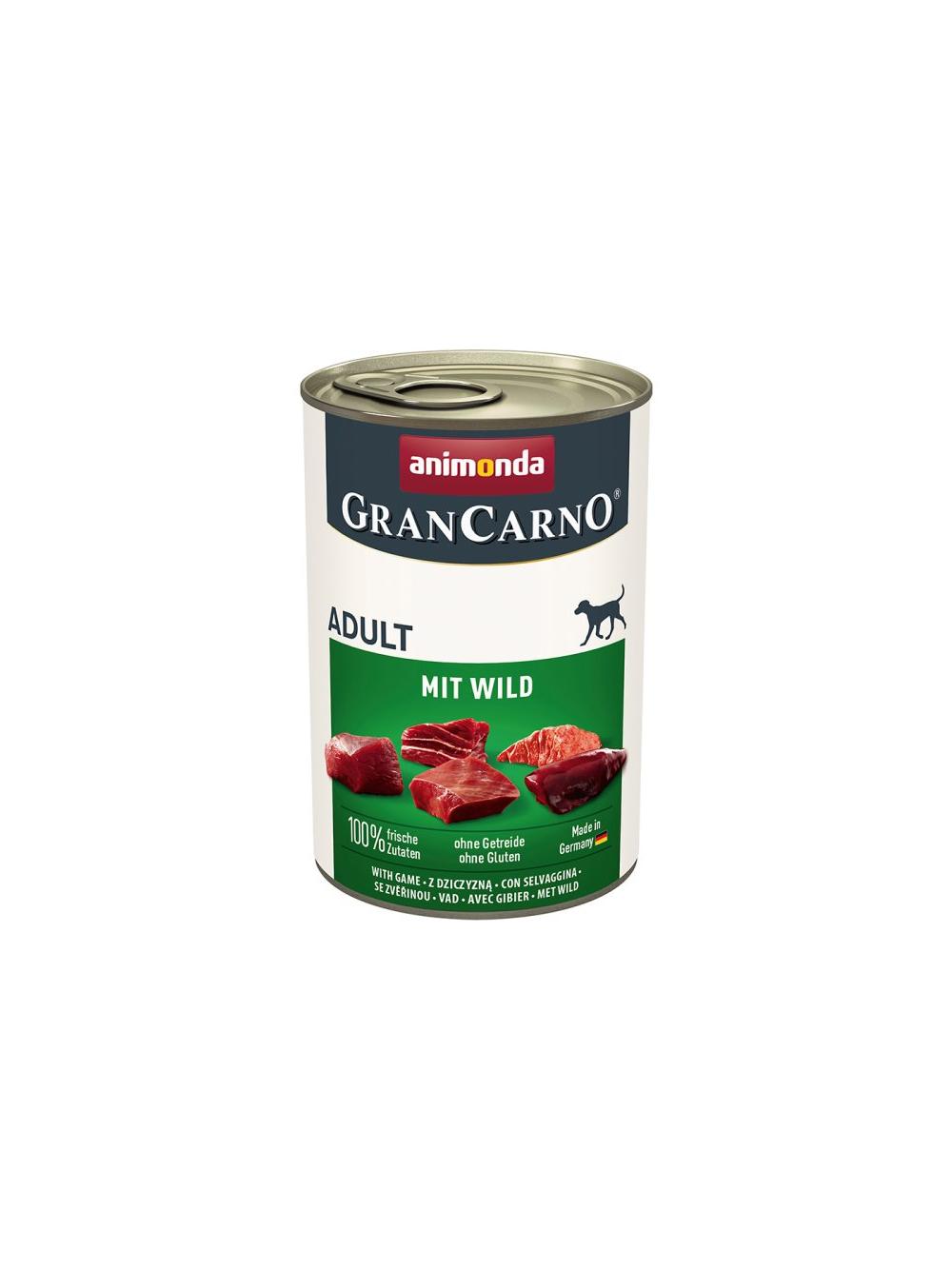ANIMONDA GranCarno Adult Dog smak: Dziczyzna 6x400g