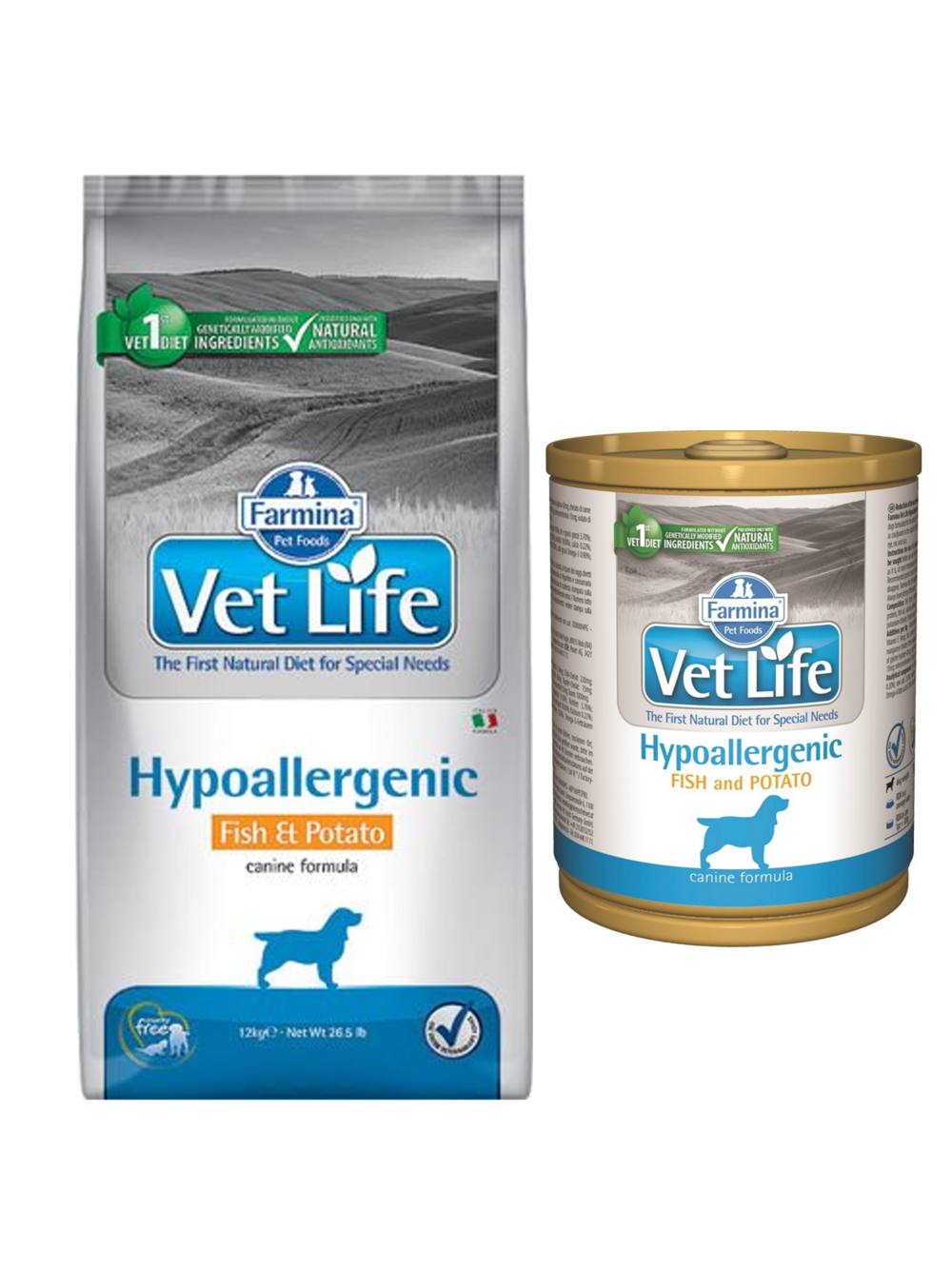 FARMINA Vet Life Dog Hypoallergenic Fish & Potato 12kg + Puszka Hypoallergenic Fish & Potato 300g