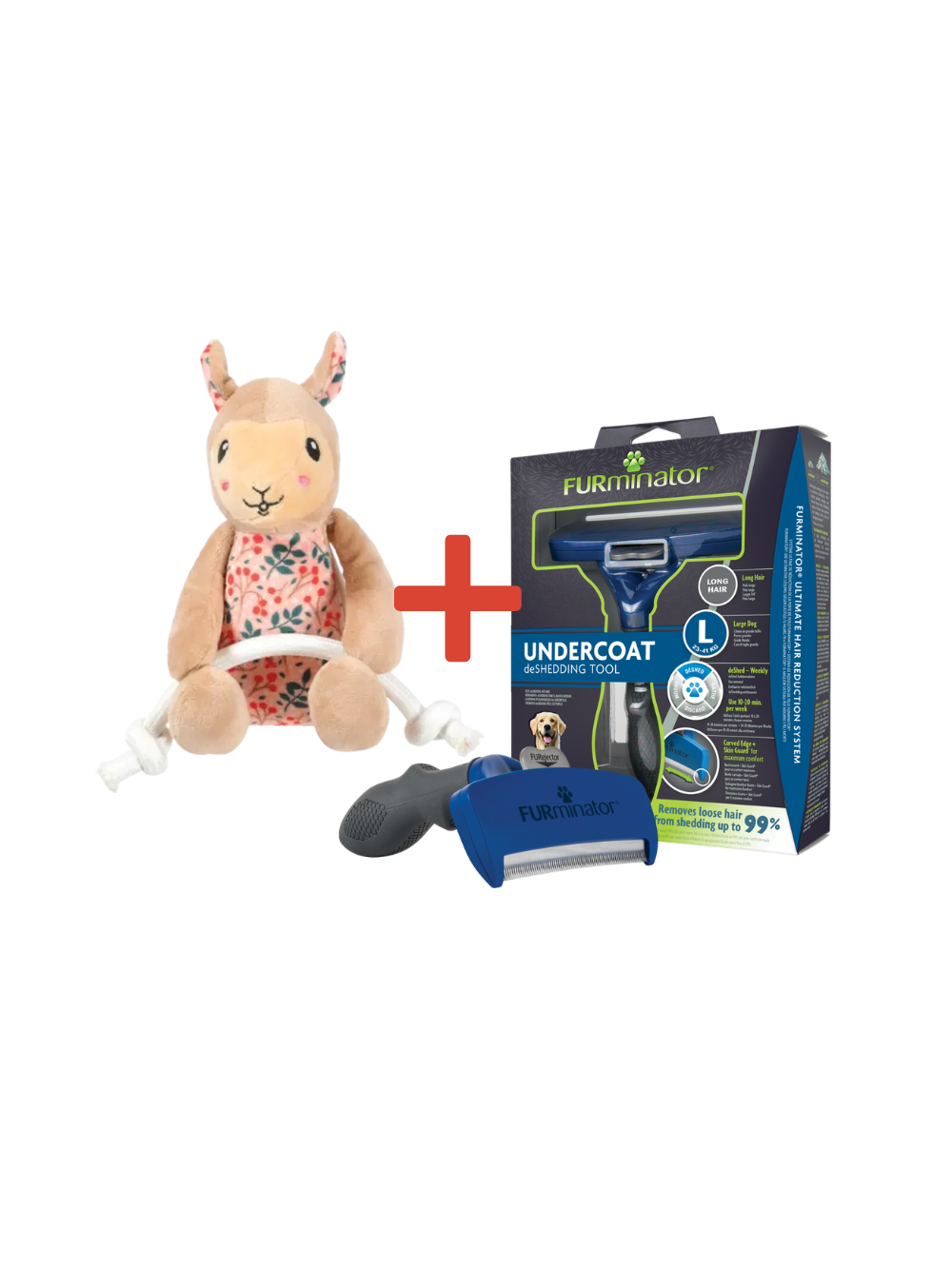 FURMINATOR dla psów długowłosych - Large + Zabawka dla psa GRATIS!