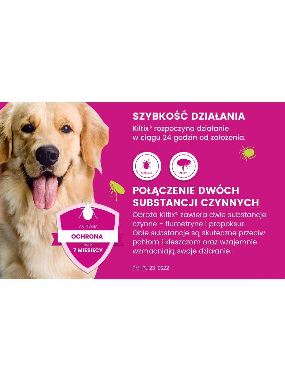 Kiltix Obroża dla psów dużych dł, 70cm+ TRIXIE Szczypce do usuwania kleszczy 9cm