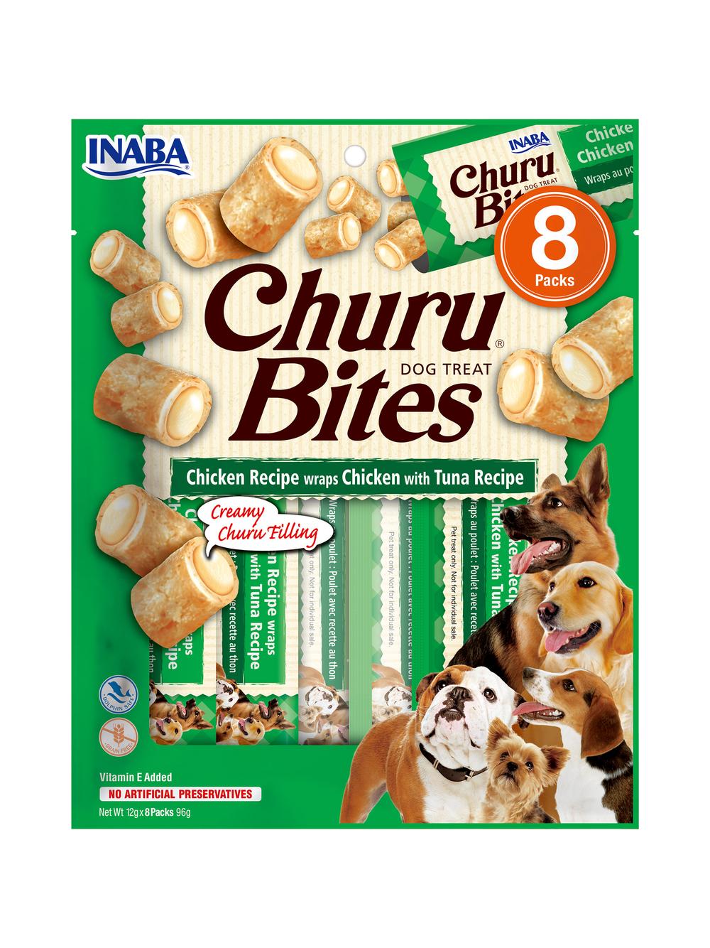 INABA  Churu Bites dla psa o smaku kurczaka i tuńczyka 8x12g
