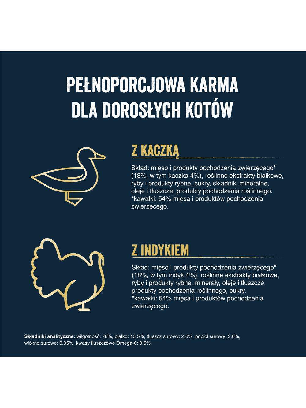FELIX Tasty Shreds  mokra karma dla kota z kaczką i indykiem w sosie 4x80g