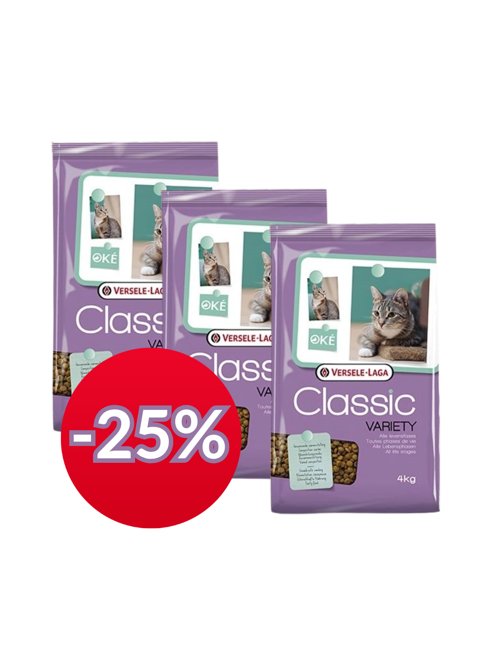 VERSELE-LAGA Classic Cat Variety 3x4kg