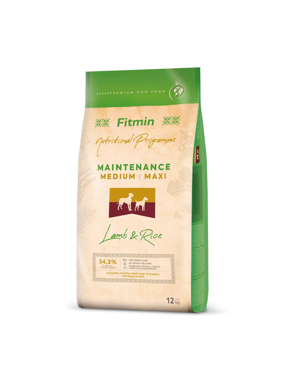 FITMIN Medium Maxi Maintenance Lamb&Rice 12kg