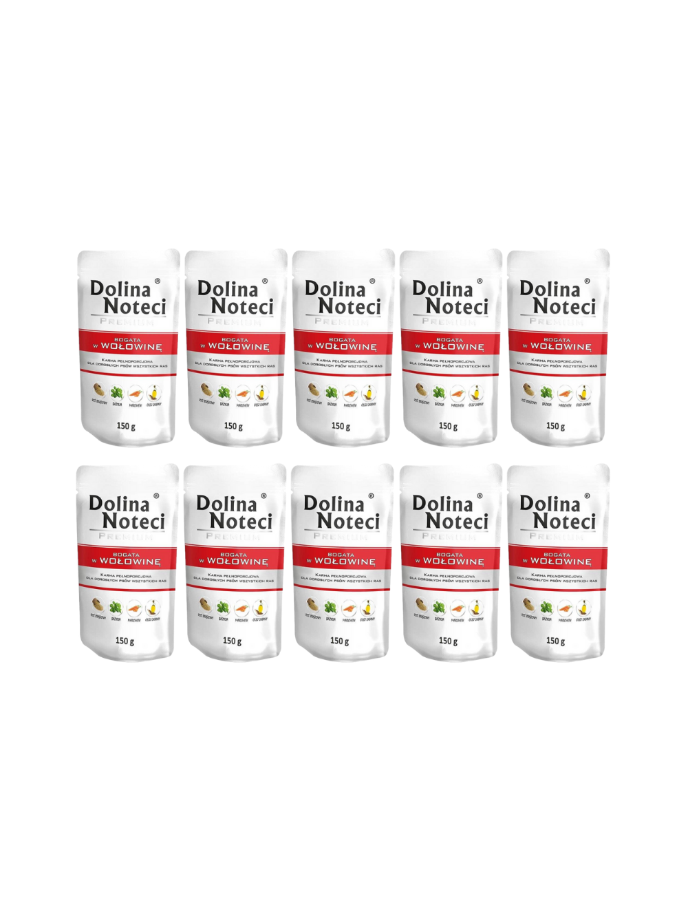 Dolina Noteci PREMIUM bogata w wołowinę 10x150g