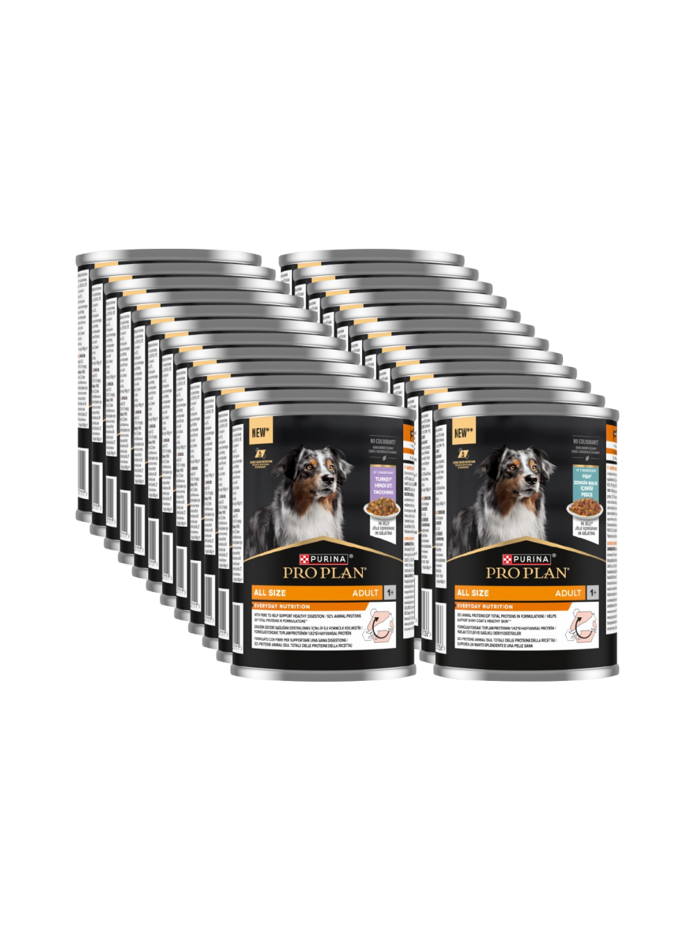PRO PLAN Everyday Nutrition Adult Karma dla psów Mix Smaków w galaretce 24x400g