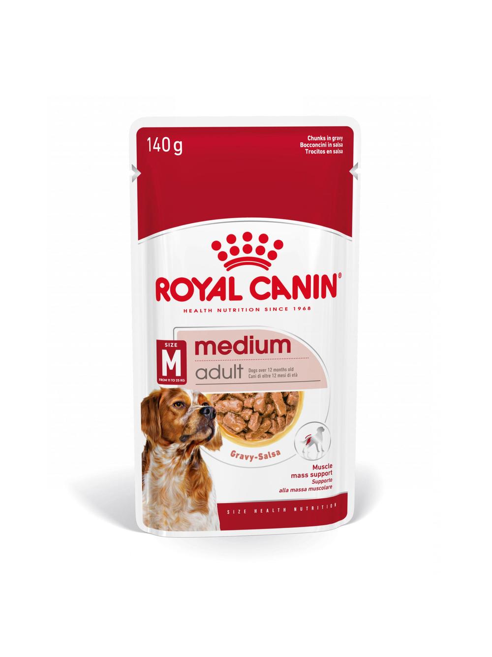 ROYAL CANIN Medium Adult 10x140g karma mokra w sosie dla psów dorosłych ras średnich