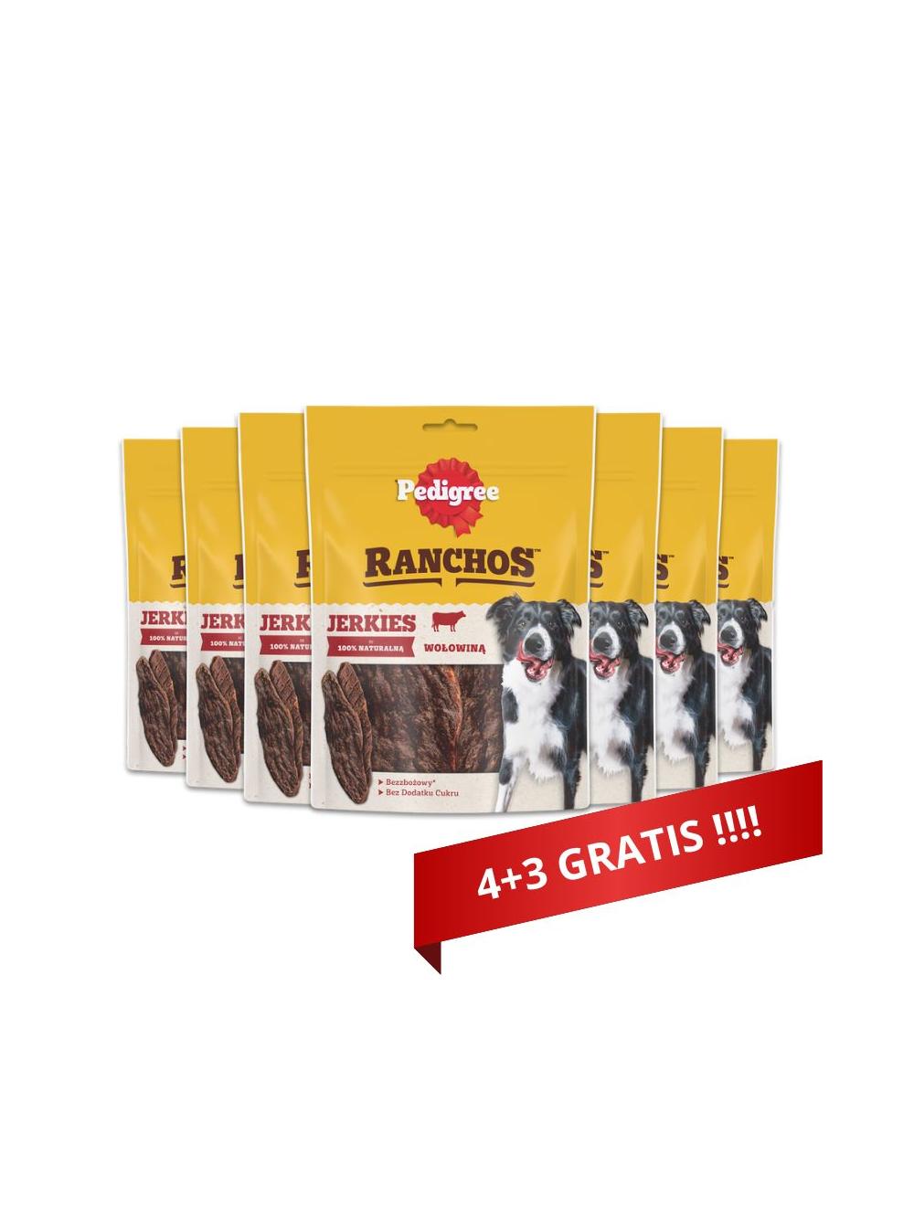 PEDIGREE Ranchos bezzbożowe przysmaki dla psa z wołowiną 7x70g