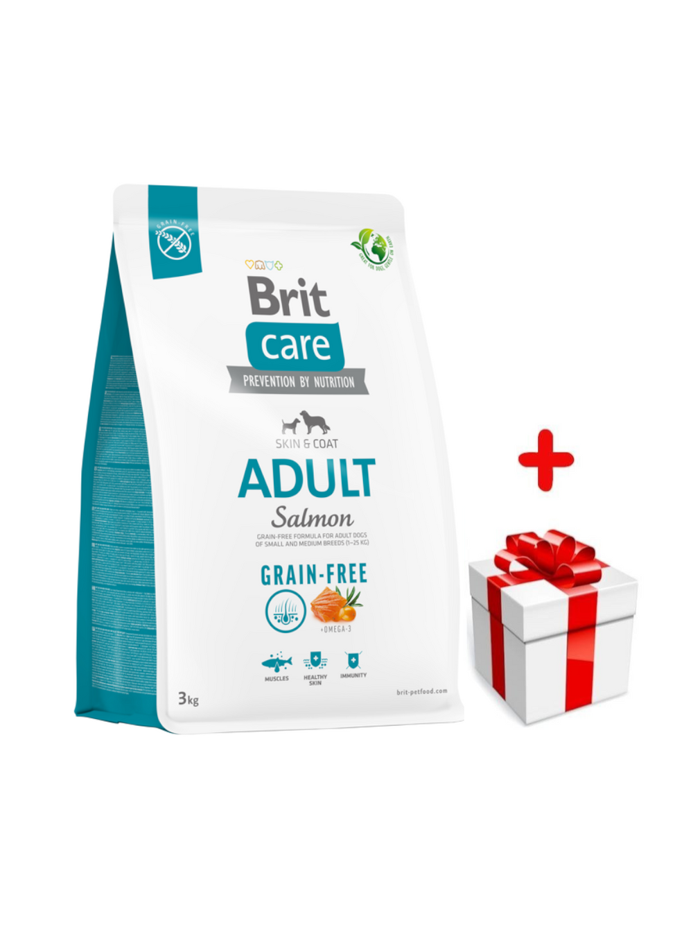 BRIT CARE Grain-free Adult Salmon 3kg + niespodzianka dla psa GRATIS!