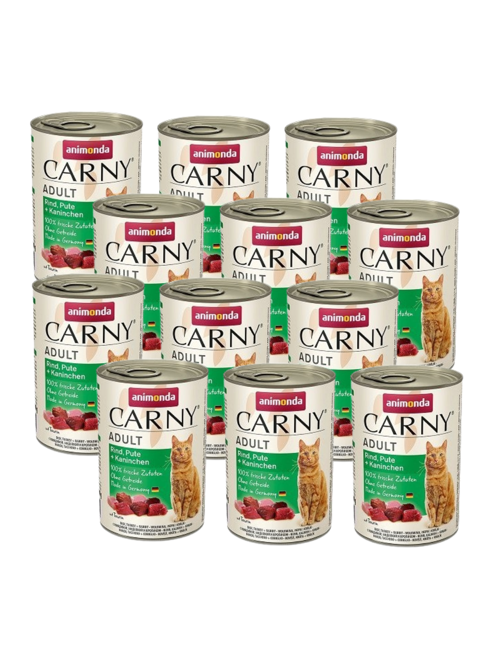 ANIMONDA Cat Carny Adult smak: wołowina, indyk i królik 12 x 400g