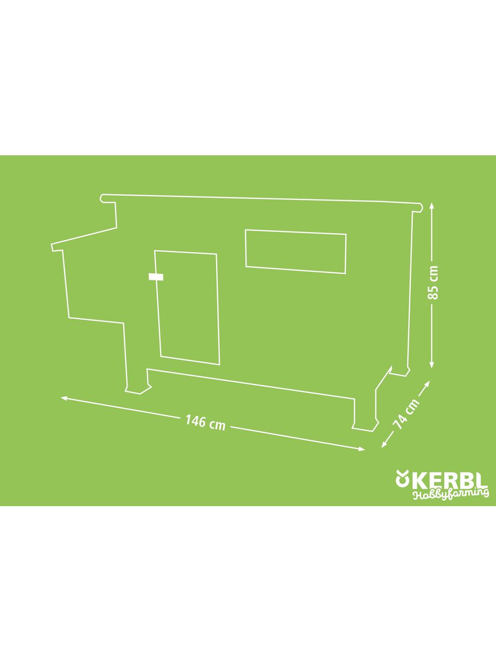 KERBL Domek dla kur Coop Emma, 146 x 74 x 85 cm