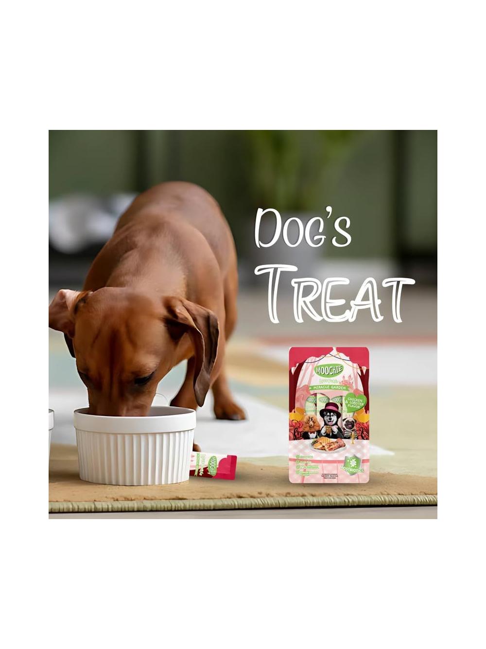 MOOCHIE Love Puree Creamy Chicken & Lobster 4x15g przysmak dla psa o smaku kurczaka i homara