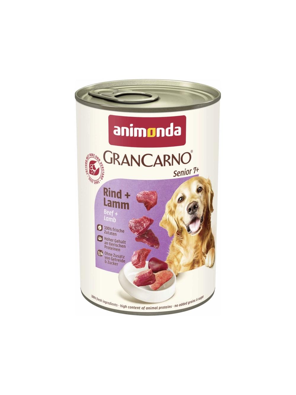 ANIMONDA GranCarno Senior smak:  Wołowina i jagnięcina  12 x 400g