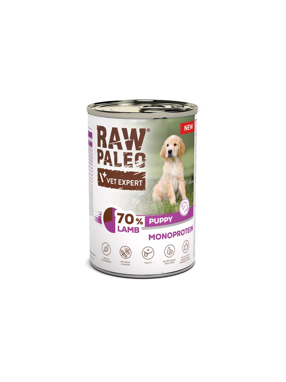 Vetexpert Raw Paleo Monoprotein Puppy Lamb 6x400g