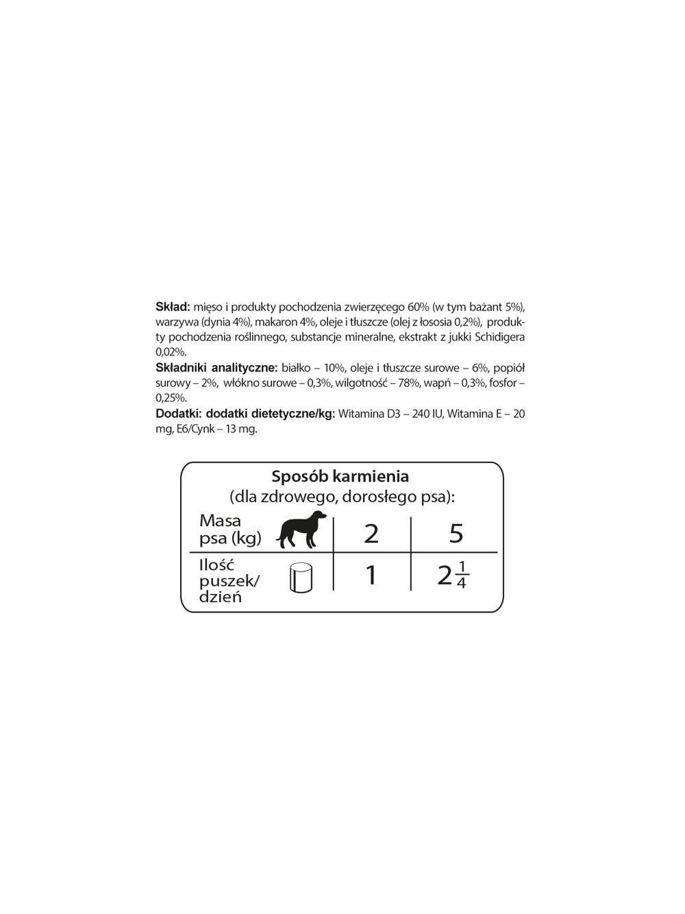Dolina Noteci PREMIUM dla psów małych ras z bażantem dynią i makaronem 185 g