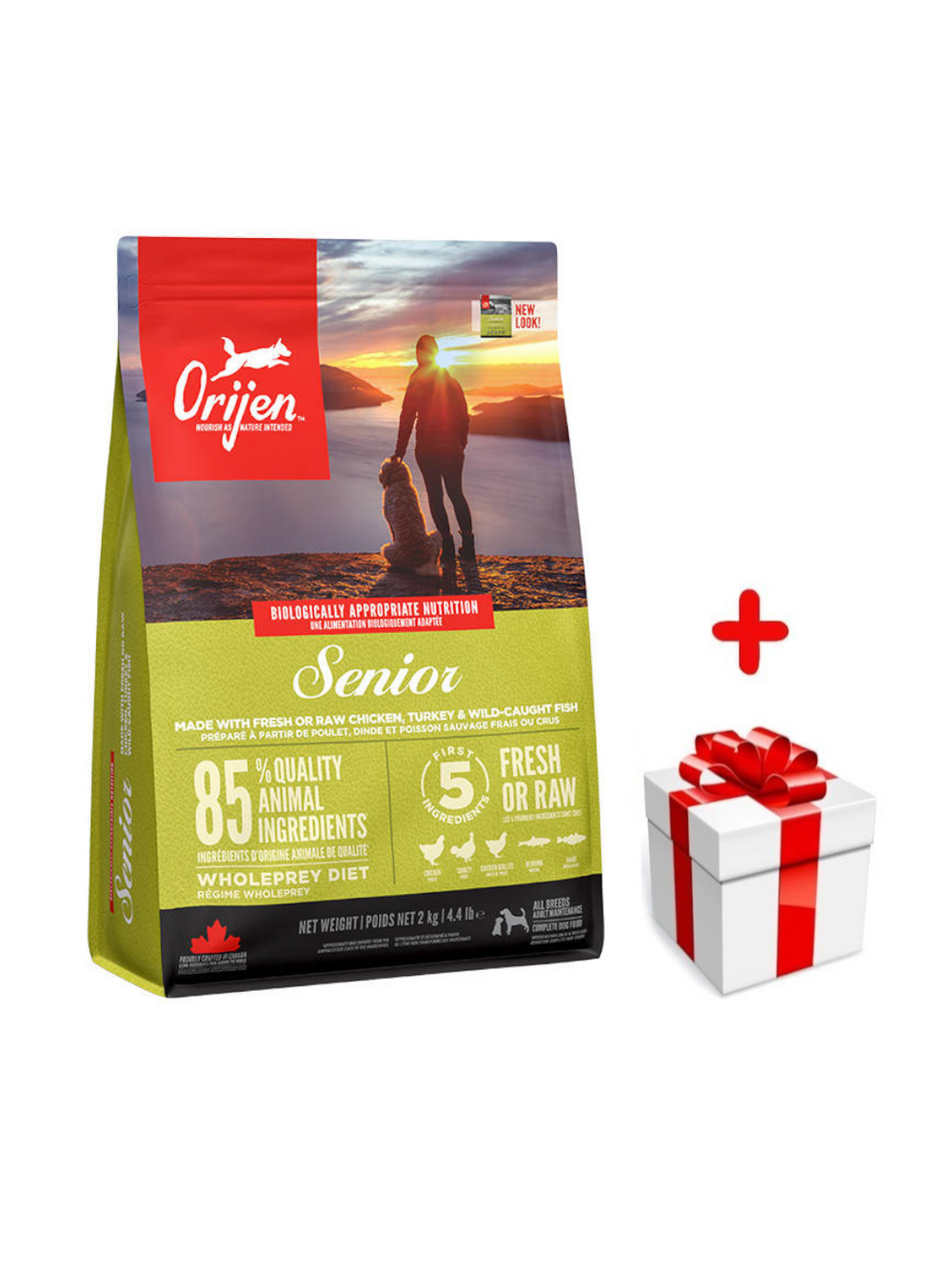ORIJEN Dog Senior 2kg + niespodzianka dla psa GRATIS!